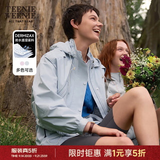 TEENIE WEENIE 小熊秋女装双栖彩壳外套风衣夹克 浅灰色 L