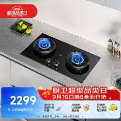老板 燃气灶JZY-23BA-E1S煤气灶液化气灶台嵌两用家用灶具双灶台