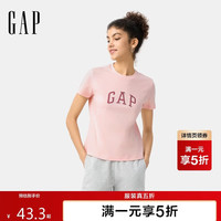 Gap 女装春季纯棉字母logo短袖T恤常规休闲上衣727460