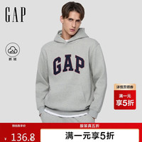 Gap 男女装秋季款重磅抓绒logo宽松连帽卫衣休闲上衣786381