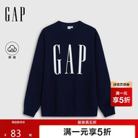 Gap 男女装2026早秋logo印花抓绒圆领宽松卫衣上衣1SS623909