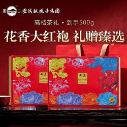 凤山 大红袍乌龙茶高档礼盒装送礼自己喝武夷碳培岩茶500g节日礼赠