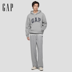 Gap 男装 碳素磨毛抓绒 直筒裤787413