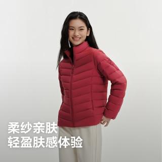 波司登 B260135006 轻薄立领短款羽绒服 梅洛酒红 L