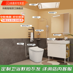 科勒 厨卫套装浴室柜洗漱台马桶坐便器智能盖板淋浴花洒浴室挂件套餐 一全智能套餐9件套*2套