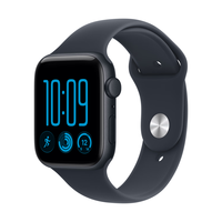 Apple Watch SE 3 GPS版 44mm 午夜色铝金属表壳 海军蓝运动表带 M/L 智能手表