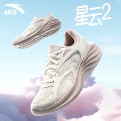 安踏 星云2运动鞋透气跑步鞋女2026网面新款轻质舒适防滑鞋子