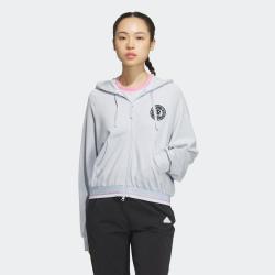 adidas 运动休闲时尚日常 女子连帽夹克气质女装