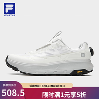 FILA 官方BOA探险家3代户外徒步鞋男鞋2026夏季新款透气运动越野跑步鞋 标准白/白中白-CB 40.5