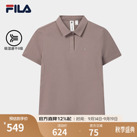 FILA 吸湿POLO衫26夏季新款女装针织短袖速干基础上衣 马鬃褐-BN L 170/88A/L