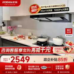 老板 抽油烟机 欧式双腔变频烟机 25风量1000Pa强劲静压大吸力智控