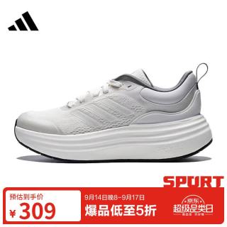 adidas 女子运动型格系列 NORA SHELL 休闲鞋 JS4890 亮白金属 36