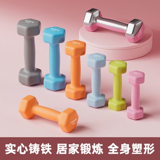华亚 实心铁哑铃 10kg一对 力量训练器材
