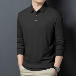 七匹狼 男装男式休闲Polo衫男士简约柔软基础舒适长袖时尚百搭上衣男