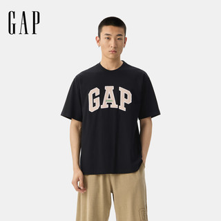 Gap 729134 纯棉撞色贴布绣 黑色 M 男士T恤