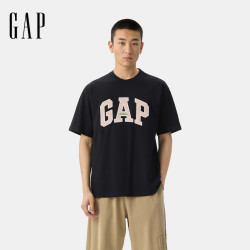 Gap 男女装夏季款纯棉撞色贴布绣logo短袖T恤宽松上衣729134