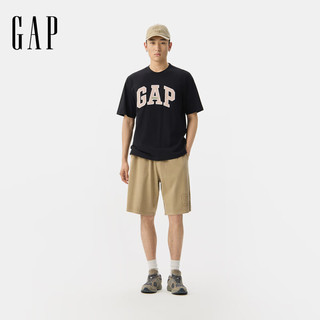 Gap 729134 纯棉撞色贴布绣 黑色 M 男士T恤