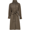 VERO MODA 325321012 含棉捏褶小立领 纯色风衣