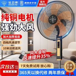 钻石牌 家用落地扇遥控立式电风扇摇头大风力摇头宿舍落地风扇工业