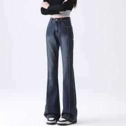 I.T ccaabb女装微弹线感显瘦喇叭裤秋冬季修身牛仔长裤