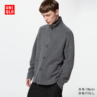 优衣库 487942 Souffle Yarn针织开衫 深灰色 M