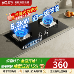 名气 天然气燃气灶家用嵌入式小尺寸5.2KW大火力猛火灶具煤气灶双灶