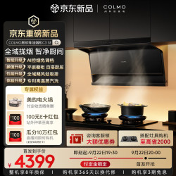 COLMO 黑珍珠油烟机 平嵌橱柜AI控烟免调档 30m³大吸力 烟灶联动家用油烟机CXSP930W-C3 SE