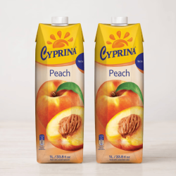 爱塞浦丽娜 桃汁果汁饮料100%原果汁果香四溢1L*2