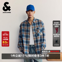 杰克琼斯 男生衣身格新款纯棉纹衬衫