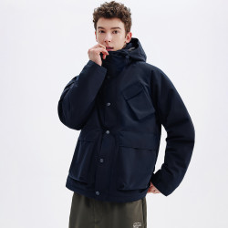 navigare 【三防面料】拒水防风连帽羽绒服