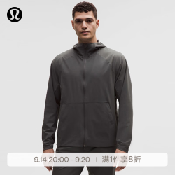lululemon 丨Pace Breaker™ 男士运动夹克 拒水 LM4APWS 玛瑙灰 L