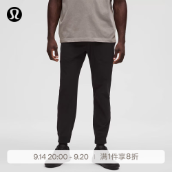 lululemon 丨ABC 男士运动裤 *常规偏短 速干芯吸不易起皱 LM5AQ8S 黑色