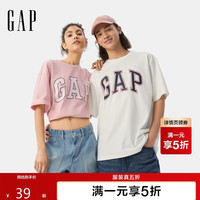 Gap 男女装夏季款胶印logo纯棉短袖T恤宽松多色上衣729157