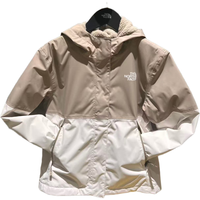 北面 童装Antora防水硬壳冲锋衣春秋款女童款|873R DHS/白色/卡其色 (实拍图细节图) 130 S(适合121-130cm)