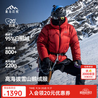 喜马拉雅 玉龙鹅绒服800蓬95绒-20°C雪山攀登专业户外抗寒防风高蓬羽绒服 藻灰绿 800蓬95鹅绒-20°C L 充绒量210g
