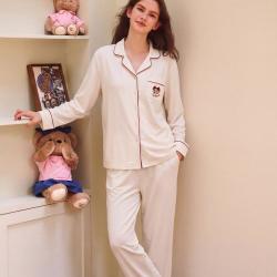 TEENIE WEENIE 小熊纯棉睡衣女春秋家居服套装