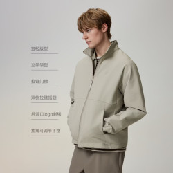 杰克琼斯 AT系列无氟防泼水夹克 C02雾灰色 M
