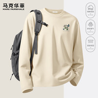 马克华菲 男士重磅纯棉长袖T恤衫