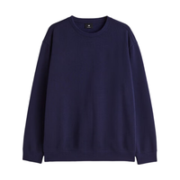 H&M 0970818 加绒宽松 黑色 XS 男士卫衣