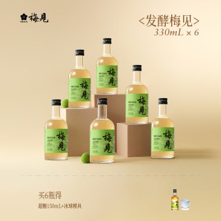 移动端、88VIP：梅见 青梅酒梅子酒12度330ml*6瓶原味箱装果酒微醺低度甜酒晚安酒