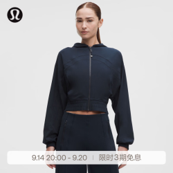 lululemon 九折！Define 女士连帽运动夹克 *Swift LW3KUIS 海军蓝/黑 S /6