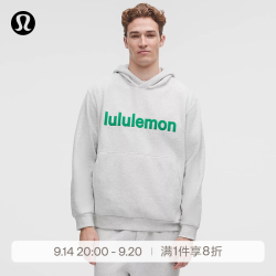 lululemon 八折！Steady State 男士套头连帽卫衣 *文字徽标 LM3GF1S 杂色核心超浅灰 L