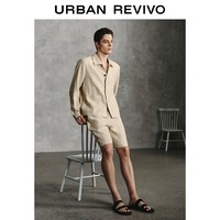 URBAN REVIVO UMU160011 条纹夹克外套 浅卡其 XS