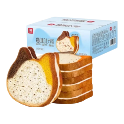 a1 猫咪吐司整箱营养早餐吐司休闲零食儿童学生软蛋糕夹心食品小食 牛乳味猫咪吐司1箱/6包