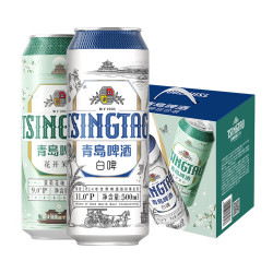 青岛啤酒 白啤中秋礼盒装大罐啤酒500mL*6罐（白啤*4+茉莉白啤*2）