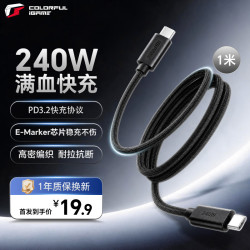 七彩虹 iGameSigil 240W 双头Type-C充电线 1米