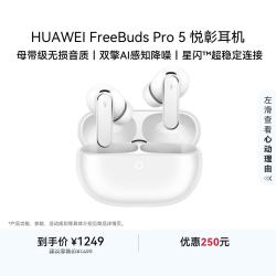 华为 FreeBuds Pro 5 入耳式无线蓝牙降噪耳机 雪域白