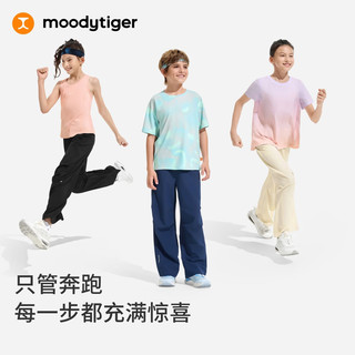 moodytiger 儿童梭织宽松裤 轻量弹力防蚊虫 长裤