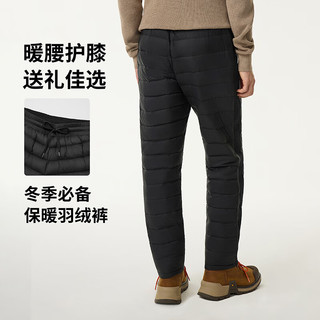 坦博尔 TA5330115A 抽绳收腰加厚羽绒裤 黑色 S