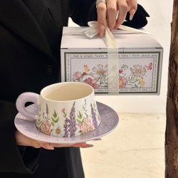 独特漂亮咖啡杯子高档精致陶瓷水杯家用小资高颜值茶杯生日礼物女
